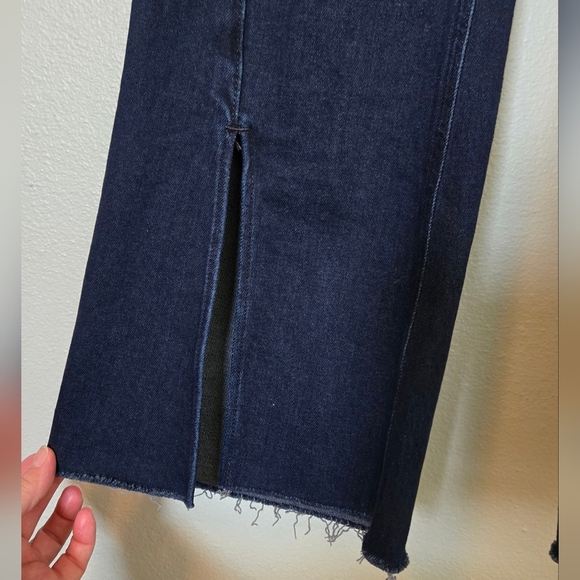 PAIGE Dark Blue Flare & Wide Leg Jeans - Picture 4 of 5